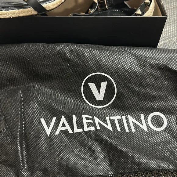 Valentino heels with gold studs and small heel. Worn once, condition like new